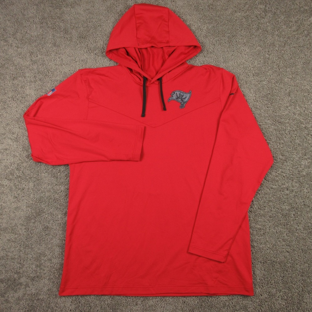 Tampa Bay Buccaneers Sweater Mens XL Red Hoodie Sweatshirt Lightweight Drifit